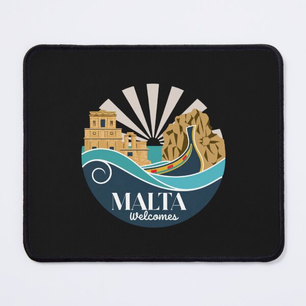 Item preview, Malta Welcomes Flag Map Valletta, Gozo, Comino, Mdina designed and sold by AnimalsDH305.