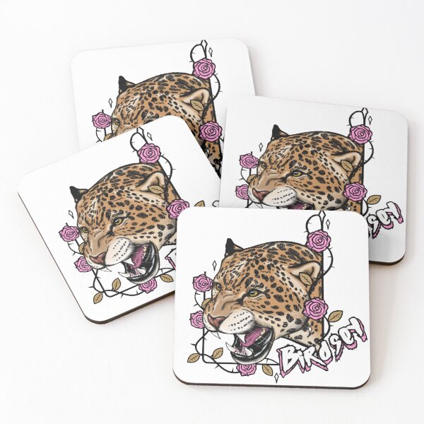 Item preview, Jaguar Leopard & Roses Tattoo designed and sold by BirdseyDesigns.