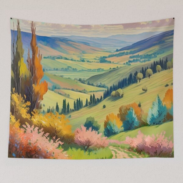 Item preview, Vintage Impressionist Landscape: Valley in Summer | Impressionism | Landscape Artwork designed and sold by UnhingedBird.
