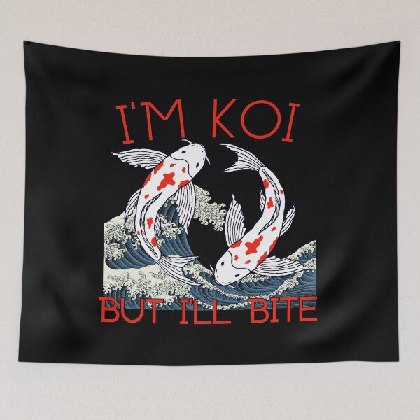 Item preview, Fish Aesthetic I'm Koi But I'll Bite Japanese Ocean Pun T-Shirt designed and sold by SunfullyYours.