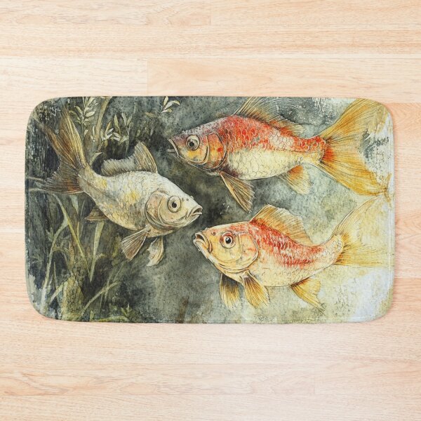 Item preview, Fish in an Aquarium Watercolor Sketch designed and sold by Sketch-Shack.