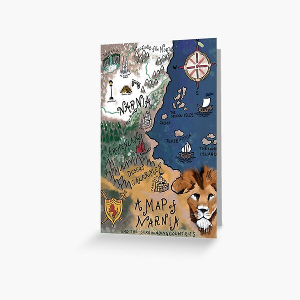 Item preview, Map of Narnia, Narnia Map, The Lion the Witch and the Wardrobe, C.S. Lewis Art Print, Narnia  designed and sold by booksnbobs.