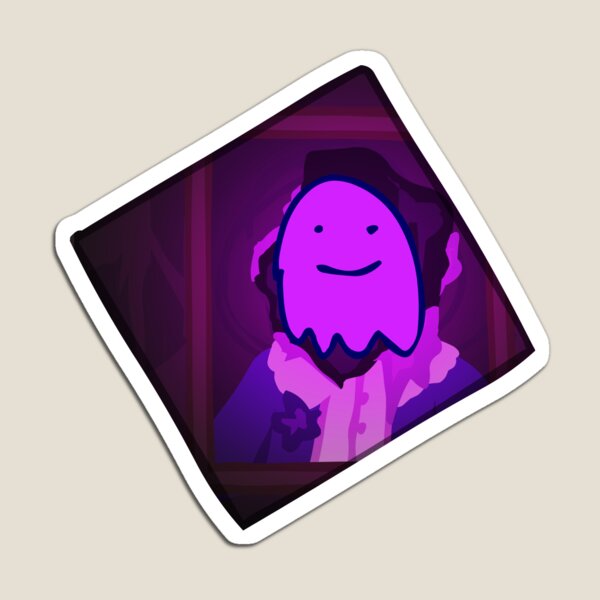 Purple Ghost Icon Magnet