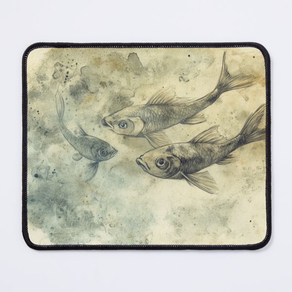 Item preview, Fish in an Aquarium Watercolor Sketch designed and sold by Sketch-Shack.