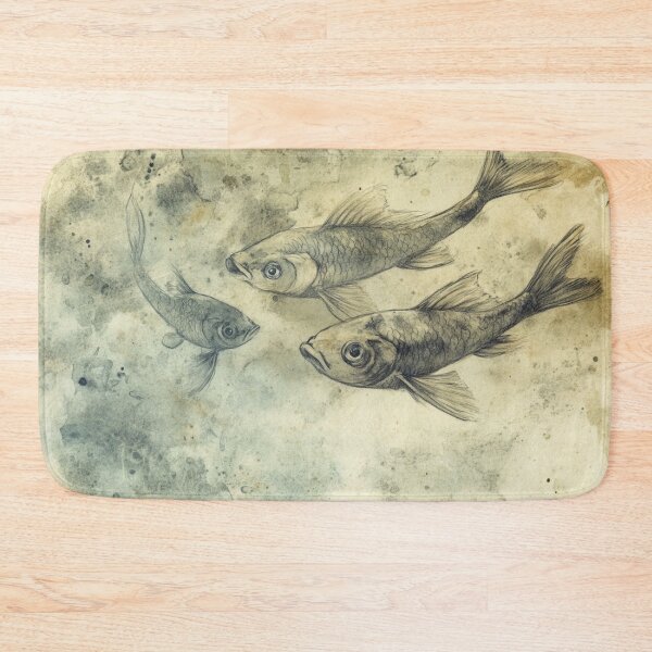 Item preview, Fish in an Aquarium Watercolor Sketch designed and sold by Sketch-Shack.