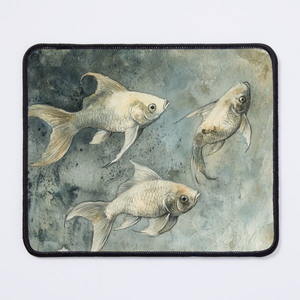 Item preview, Fish in an Aquarium Watercolor Sketch designed and sold by Sketch-Shack.