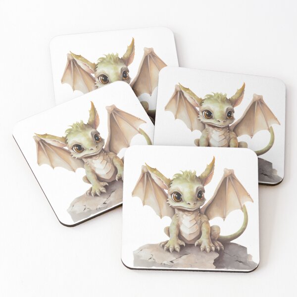 Item preview, Adorable Baby Dragon Perched on a Rocky Ledge designed and sold by CuteopiaGallery.