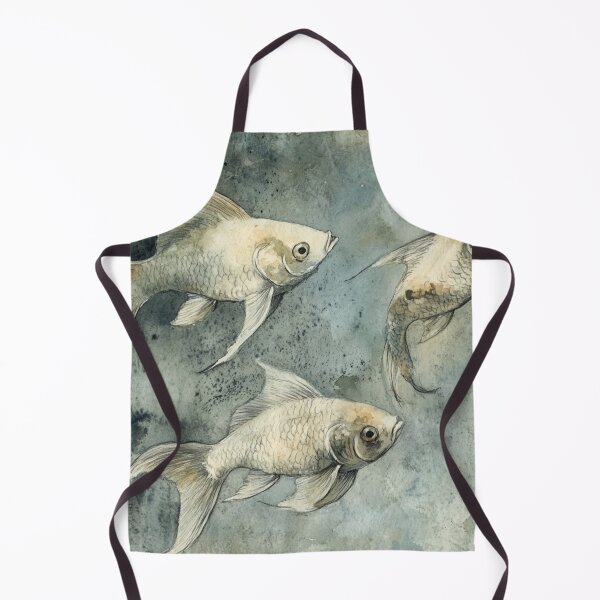 Item preview, Fish in an Aquarium Watercolor Sketch designed and sold by Sketch-Shack.