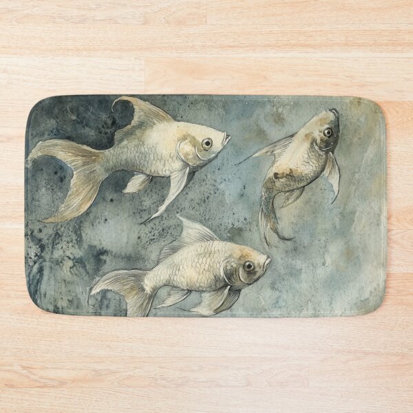 Item preview, Fish in an Aquarium Watercolor Sketch designed and sold by Sketch-Shack.