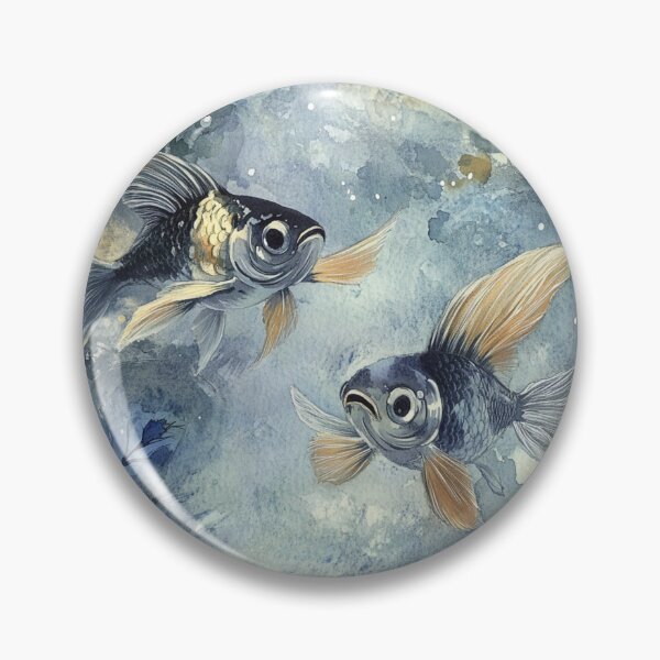 Item preview, Fish in an Aquarium Watercolor Sketch designed and sold by Sketch-Shack.