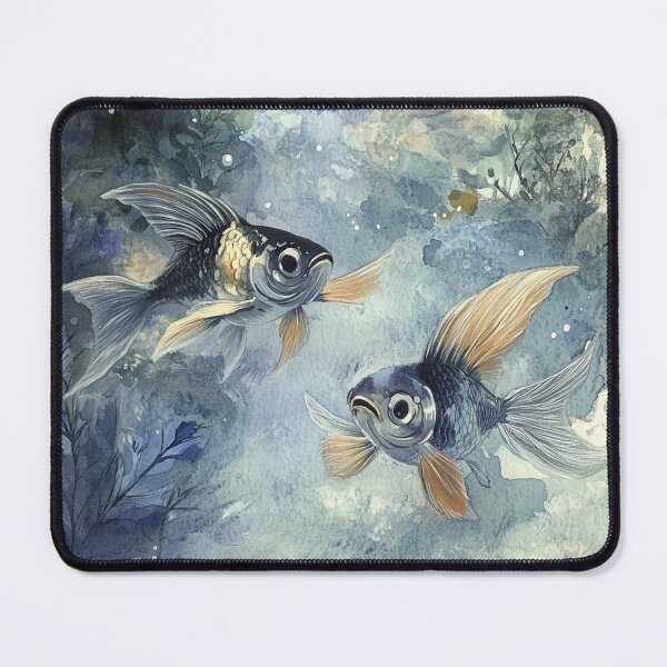 Item preview, Fish in an Aquarium Watercolor Sketch designed and sold by Sketch-Shack.