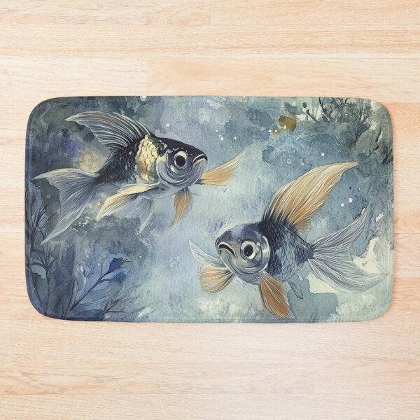 Item preview, Fish in an Aquarium Watercolor Sketch designed and sold by Sketch-Shack.