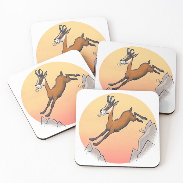 Item preview, A chamois jumping in the mountains. designed and sold by Janusz Tycner.