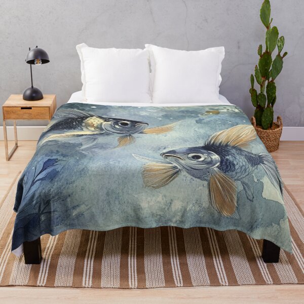 Item preview, Fish in an Aquarium Watercolor Sketch designed and sold by Sketch-Shack.