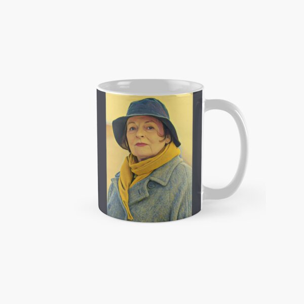 Item preview, Vera Stanhope portrait, yellow scarf designed and sold by Naomi Rettig.