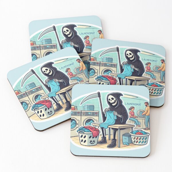 Item preview, Death’s Day Off at the Laundromat designed and sold by Design Delinquent.