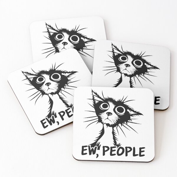 Item preview, Black Cat Ew, People Funny Gift for Introverts designed and sold by PrintCrafting.