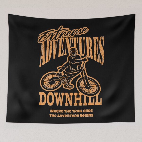 Item preview, Downhill - Extreme Adventures - Where The Trail Ends, The Adventure Begins designed and sold by DutchMonkeys.