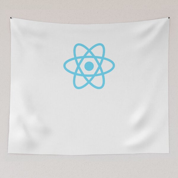 Item preview, White Blue React.js T-Shirt Logo Text/Word designed and sold by Rainwater Merch.