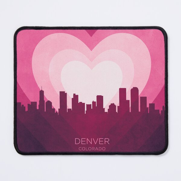Item preview, Denver Colorado Skyline Hearts Pink designed and sold by ArtPrints.