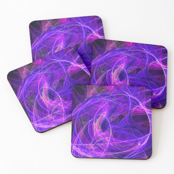 Item preview, CRAZY PHOTON Vibrant Blue Pink Purple Fractal Swirls designed and sold by BulganLumini.