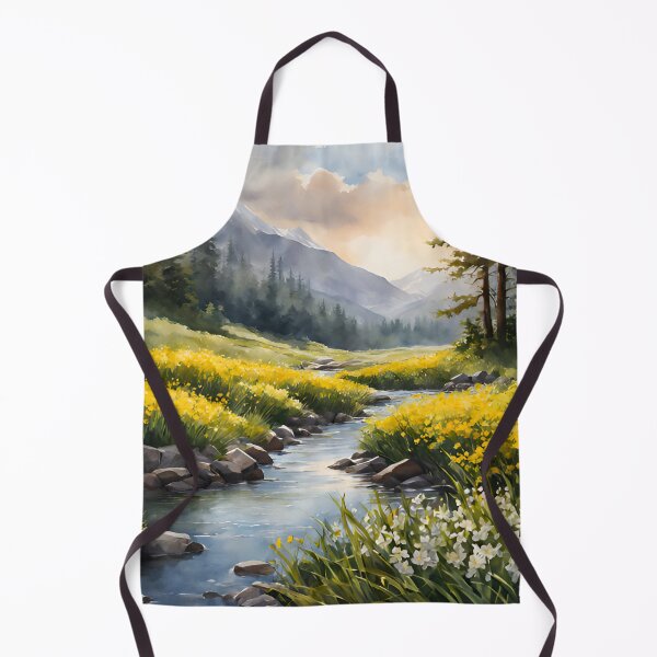 Item preview, Meadow Stream in Spring Landscape Watercolor Painting | Watercolor Landscape | Watercolor Art | Watercolor Scenery designed and sold by UnhingedBird.