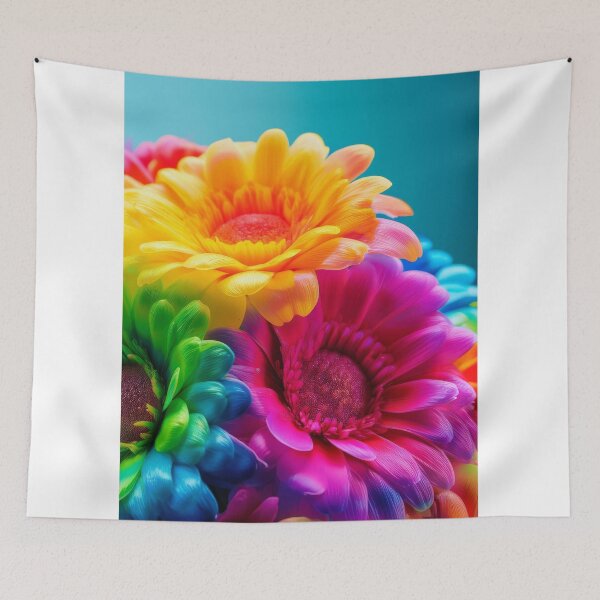 Item preview, Chrysanthemums in bright primary colours designed and sold by Graham Prentice.