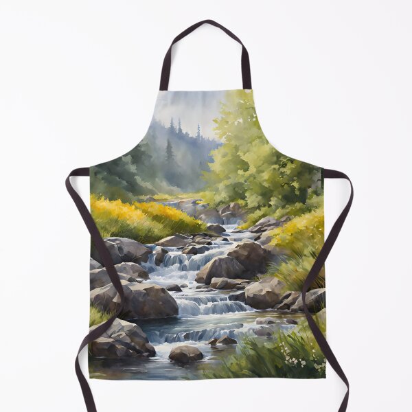 Item preview, Forest Stream in Spring Landscape Watercolor Painting | Watercolor Landscape | Watercolor Art | Watercolor Scenery designed and sold by UnhingedBird.