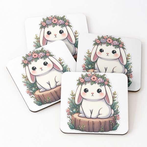 Item preview, Floral bunny designed and sold by cxcolatte .