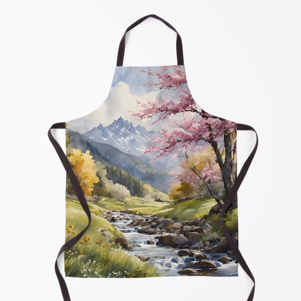 Item preview, Meadow Stream in Spring Landscape Watercolor Painting | Watercolor Landscape | Watercolor Art | Watercolor Scenery designed and sold by UnhingedBird.