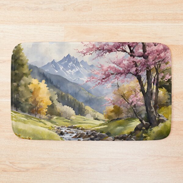 Item preview, Meadow Stream in Spring Landscape Watercolor Painting | Watercolor Landscape | Watercolor Art | Watercolor Scenery designed and sold by UnhingedBird.