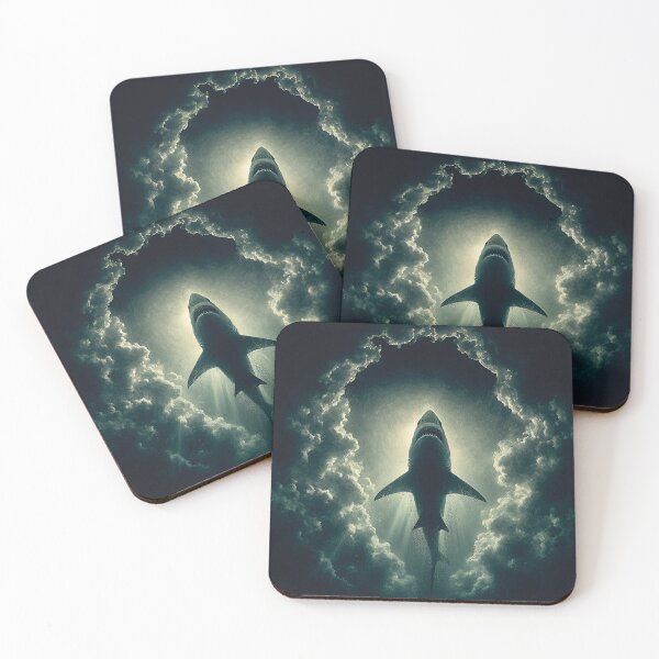 Item preview, Shark Swimming In The Clouds Art designed and sold by Shells Graffiti.