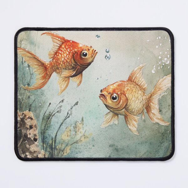Item preview, Fish in an Aquarium Watercolor Sketch designed and sold by Sketch-Shack.