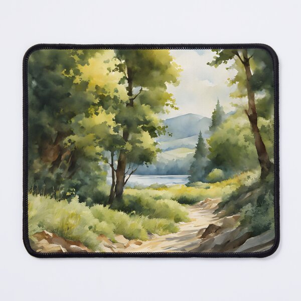 Item preview, Forest Path in Summer Landscape Watercolor Painting | Watercolor Landscape | Watercolor Art | Watercolor Scenery designed and sold by UnhingedBird.