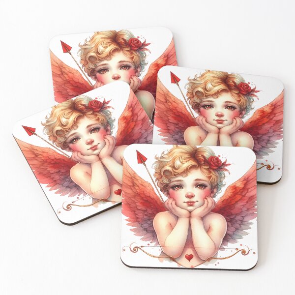 Item preview, Dreamy Cupid - Valentine's Angel Portrait designed and sold by Moonlit Paws.