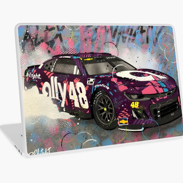 Alex Bowman - Ally, 48 NASCAR graffiti painting by DRAutoArt Laptop Skin