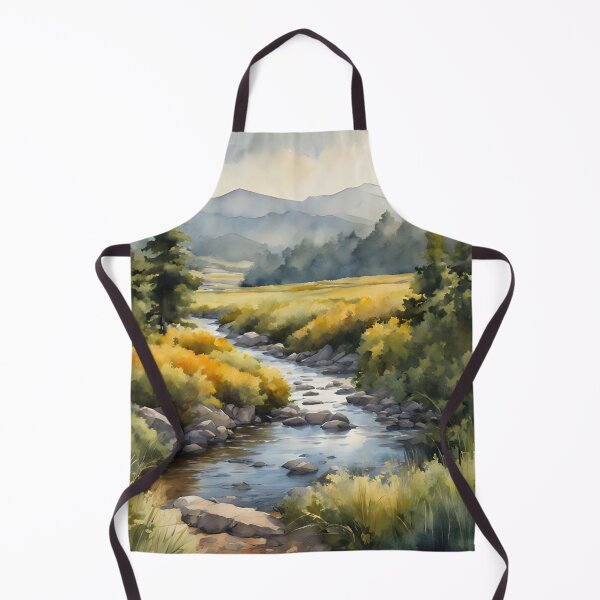 Item preview, Meadow Rivulet in Summer Landscape Watercolor Painting | Watercolor Landscape | Watercolor Art | Watercolor Scenery designed and sold by UnhingedBird.