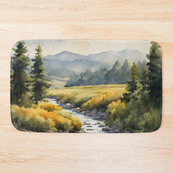 Item preview, Meadow Rivulet in Summer Landscape Watercolor Painting | Watercolor Landscape | Watercolor Art | Watercolor Scenery designed and sold by UnhingedBird.