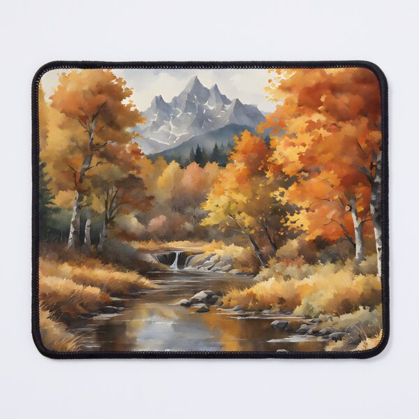 Item preview, Forest Stream in Autumn Landscape Watercolor Painting | Watercolor Landscape | Watercolor Art | Watercolor Scenery designed and sold by UnhingedBird.