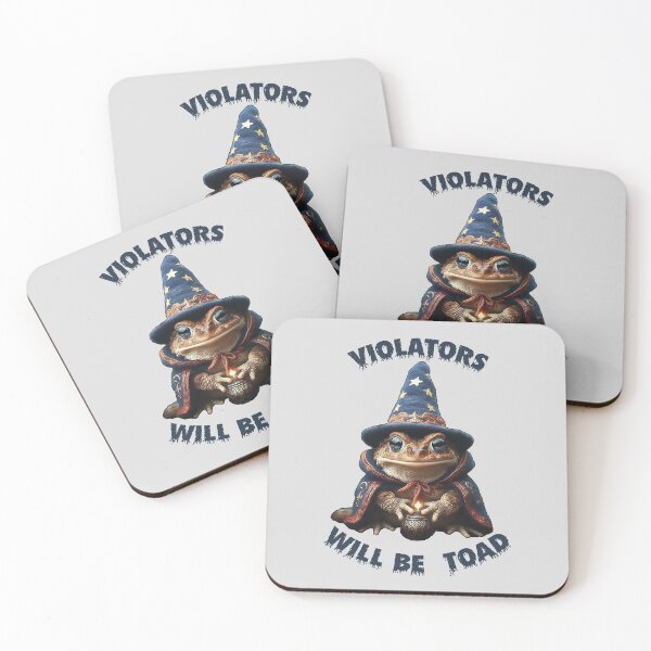Item preview, "Violators Will Be Toad" Wizard Warlock Witch Frog designed and sold by Shells Graffiti.