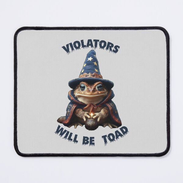 Item preview, "Violators Will Be Toad" Wizard Warlock Witch Frog designed and sold by Shells Graffiti.