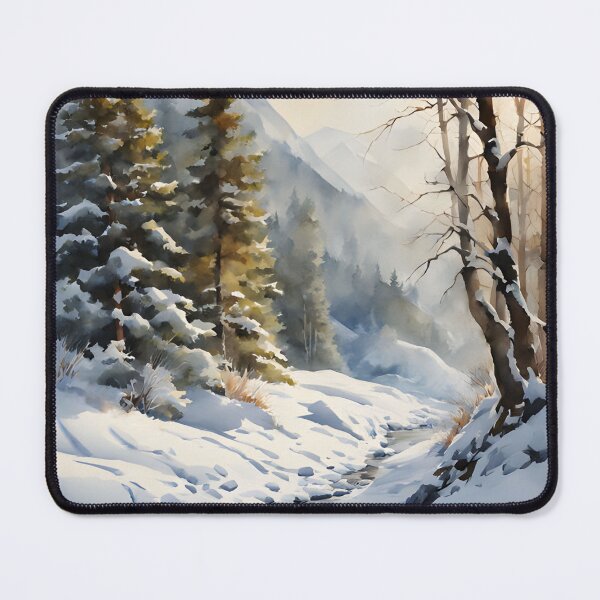 Item preview, Forest Rivulet in Winter Landscape Watercolor Painting | Watercolor Landscape | Watercolor Art | Watercolor Scenery designed and sold by UnhingedBird.
