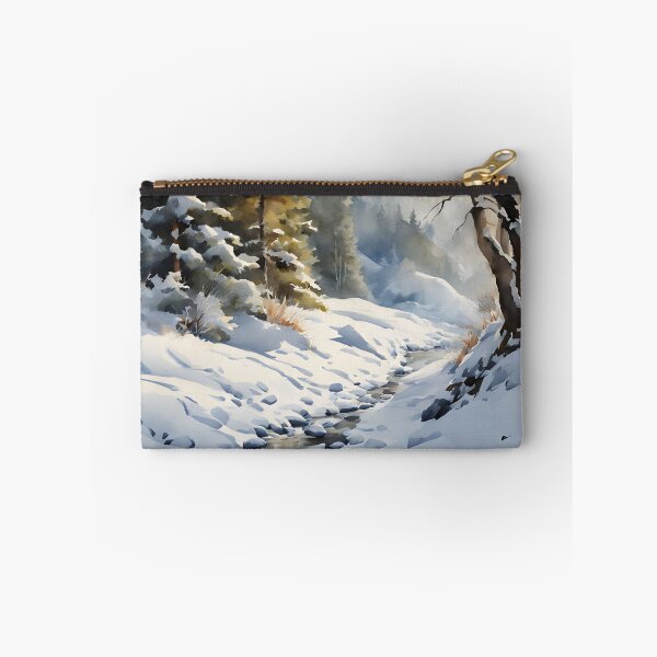Item preview, Forest Rivulet in Winter Landscape Watercolor Painting | Watercolor Landscape | Watercolor Art | Watercolor Scenery designed and sold by UnhingedBird.