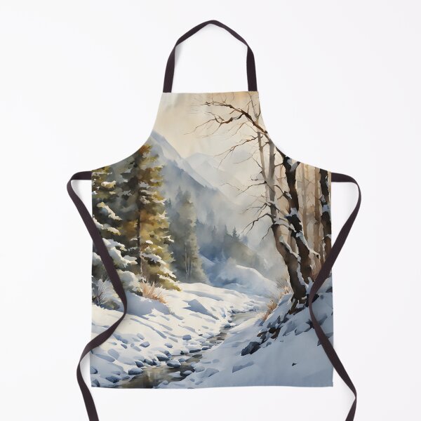 Item preview, Forest Rivulet in Winter Landscape Watercolor Painting | Watercolor Landscape | Watercolor Art | Watercolor Scenery designed and sold by UnhingedBird.