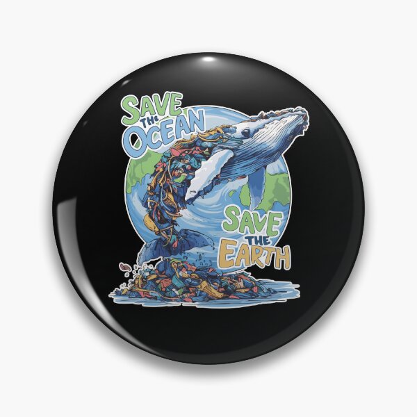 Item preview, Earth Day Humpback Whale Save Ocean Plastic designed and sold by CrafterCave.