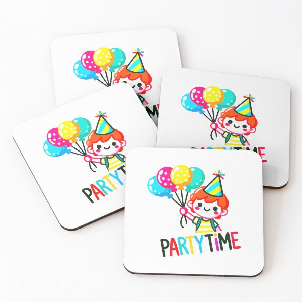 Item preview, Party Time Balloons Cartoon designed and sold by Akioos.