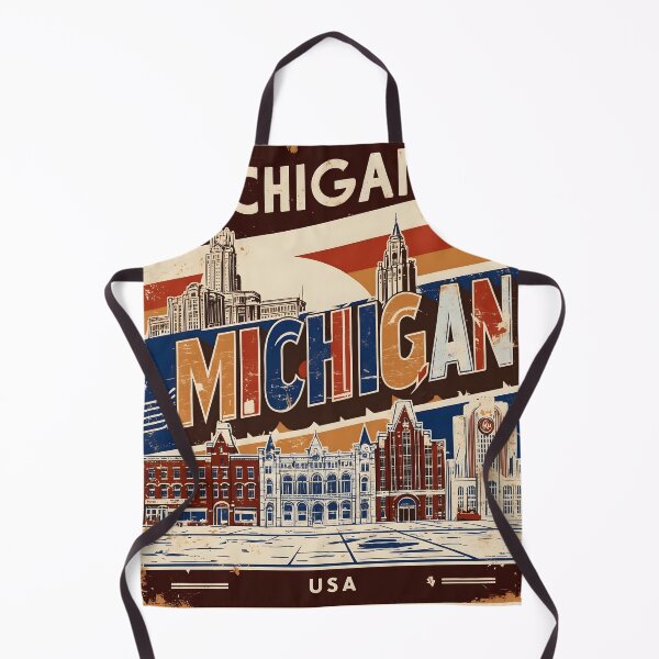 Item preview, Michigan 1950s USA Vintage Retro Tourism designed and sold by TravelersGems.