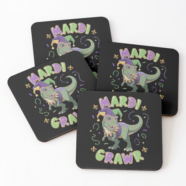 Item preview, Mardi Grawr Funny Dinosaur Mardi Gras T-Shirt designed and sold by DigitalArtByNow.