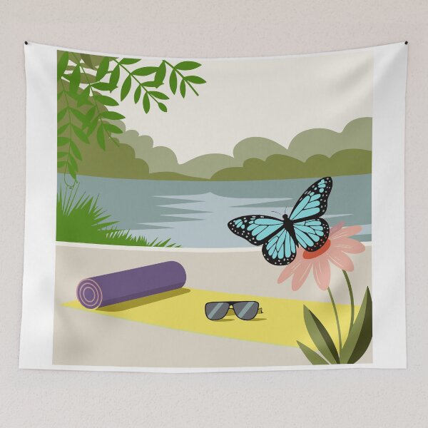 Item preview, World Yoga Day with nature landscape designed and sold by MD Daud Haider Shaon.