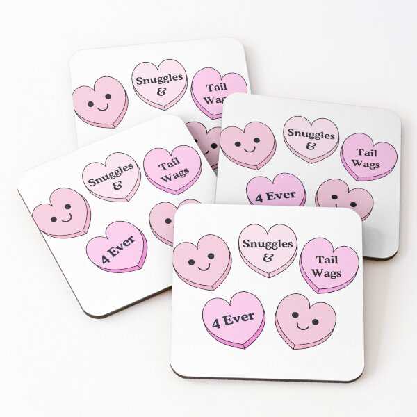 Item preview, Snuggles & Tail Wags Forever - Cute Candy Heart Dog Design designed and sold by TiggsnPigsArt.